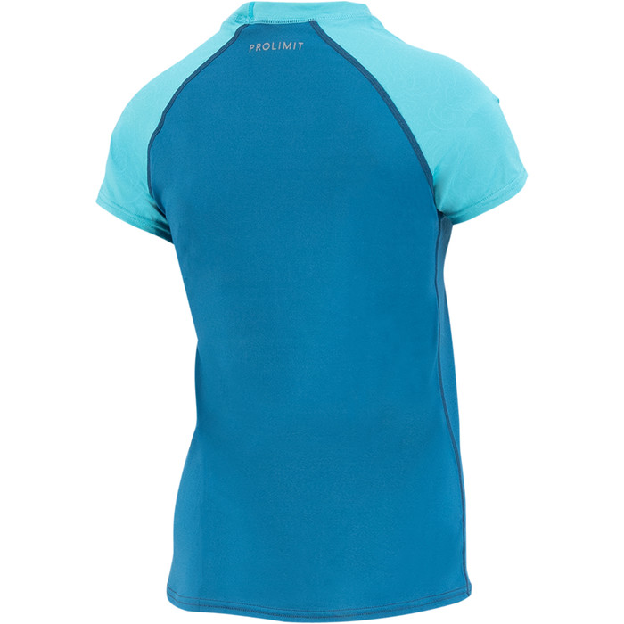 2024 Prolimit Womens Pure Short Sleeve Loosefit Rash Vest 54082 - Deep Blue / Turquoise